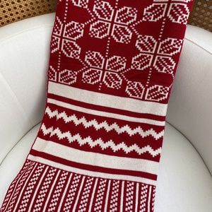 TAG-Tag2U-TagLtd- SNOWFLAKE WINTER Cotton Knit Throw (Afghan)- NEW- New w/tags!